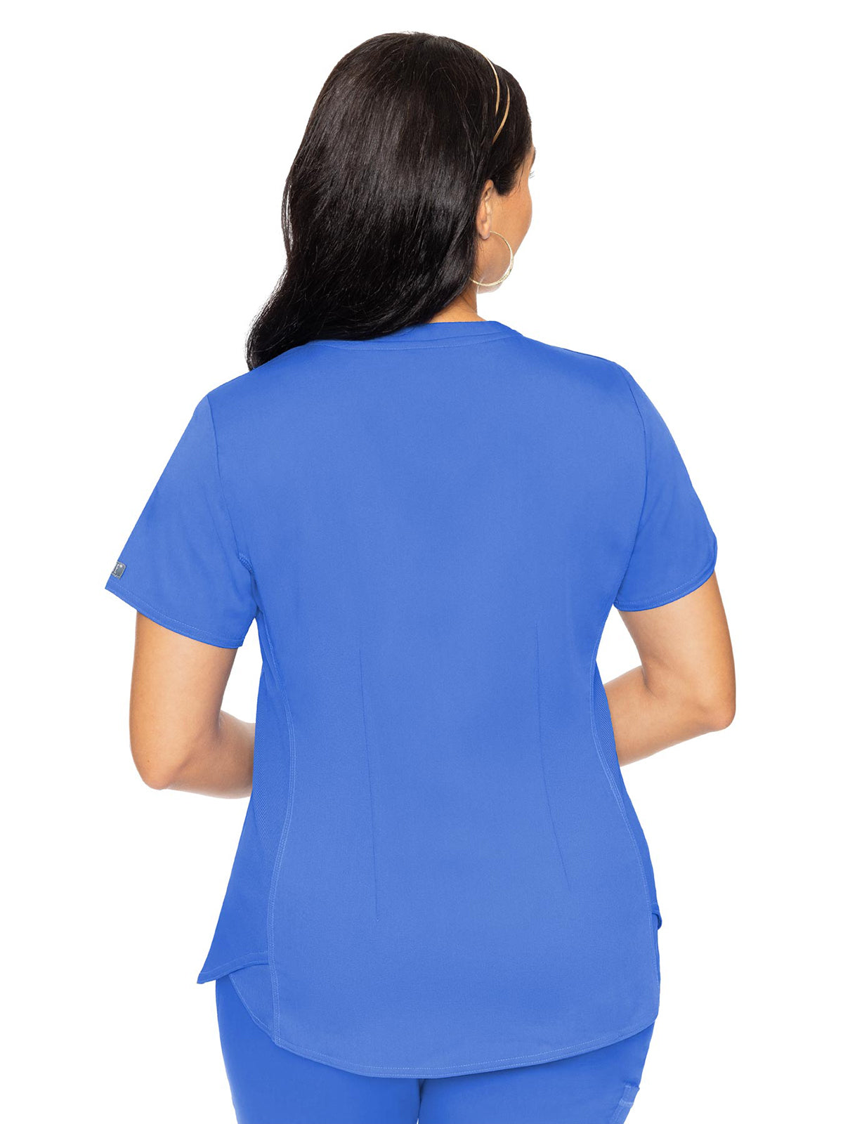 Women's 4-Pocket V-Neck Shirttail Top