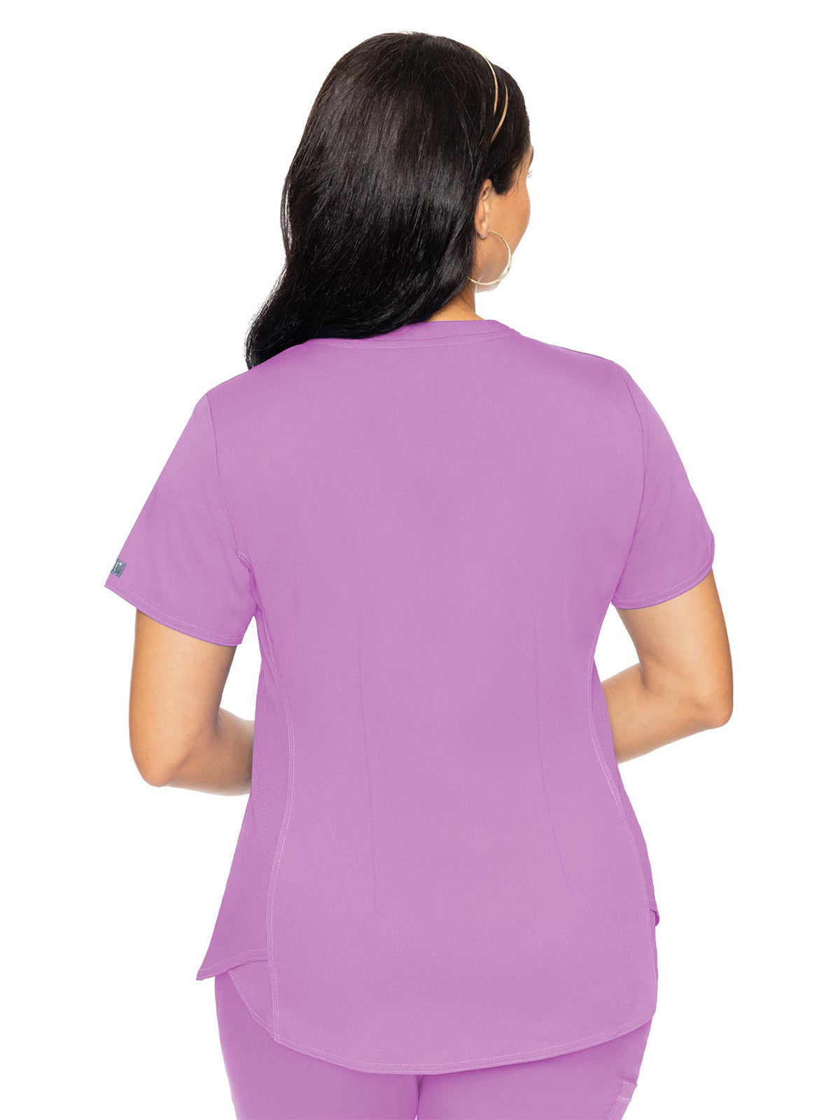 Women's 4-Pocket V-Neck Shirttail Top