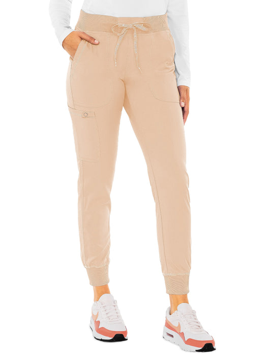 Women's 5-Pocket Rib-Knit Waistband Pant