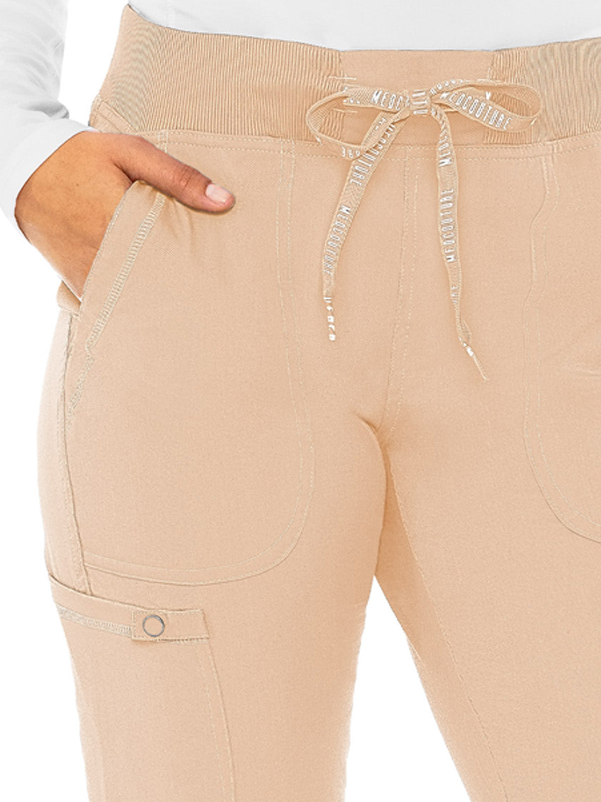 Women's 5-Pocket Rib-Knit Waistband Pant