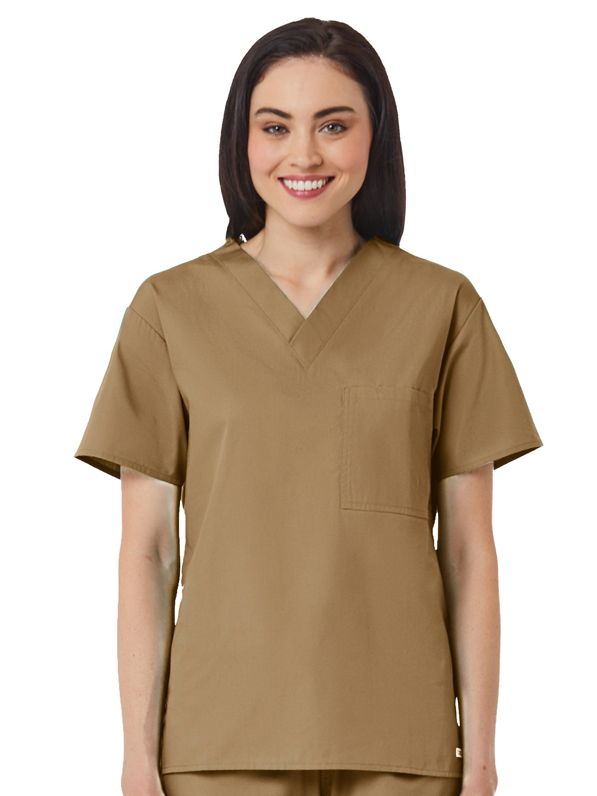 Unisex One-Pocket V-Neck Top