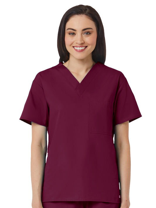 Unisex One-Pocket V-Neck Top