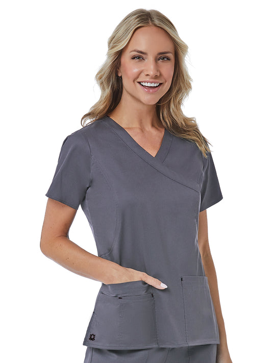 Women's Four-Pocket Mock Wrap Top