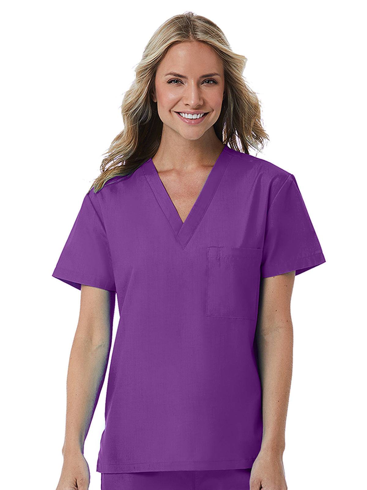 Unisex One-Pocket V-Neck Top