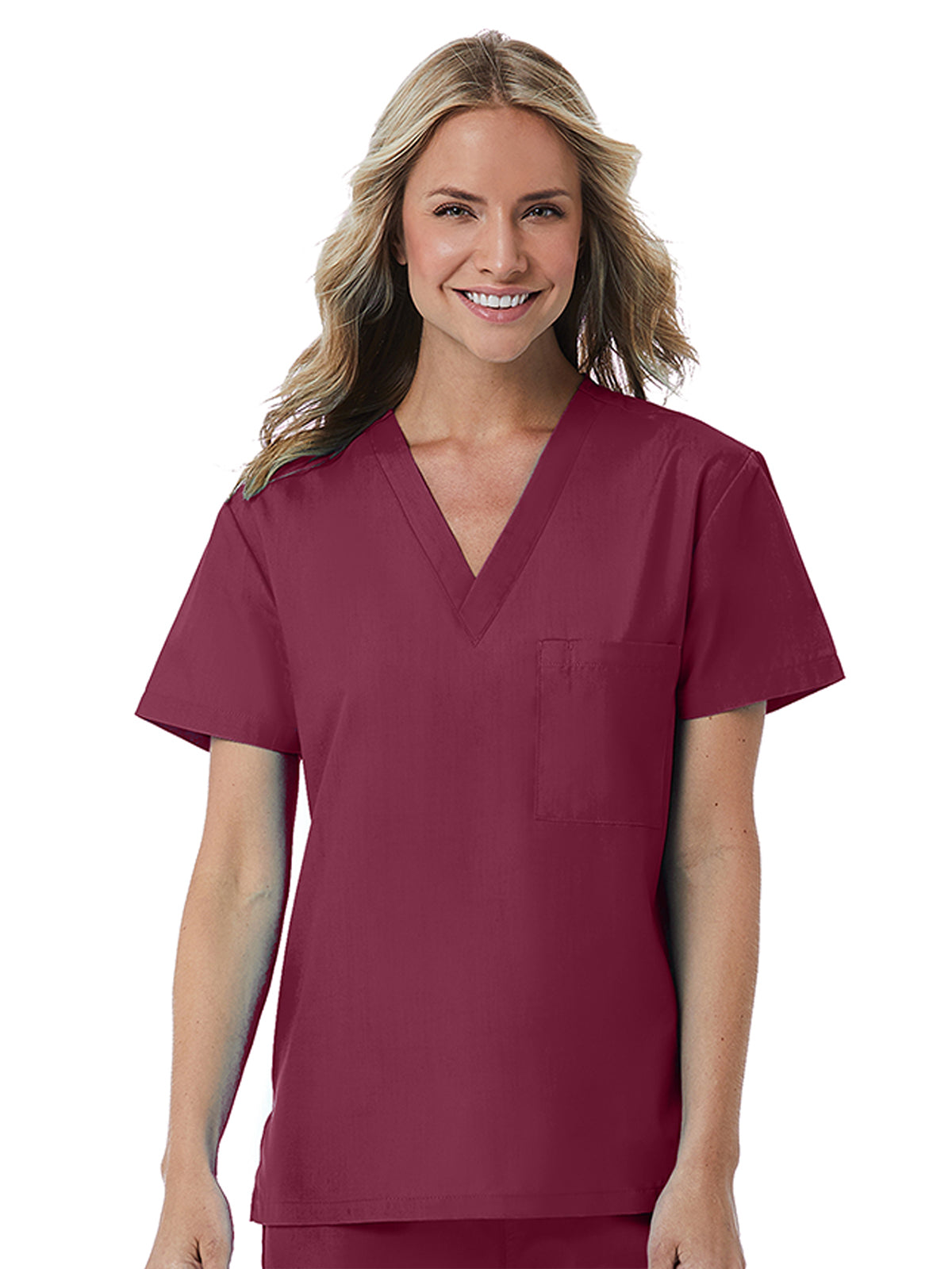 Unisex One-Pocket V-Neck Top