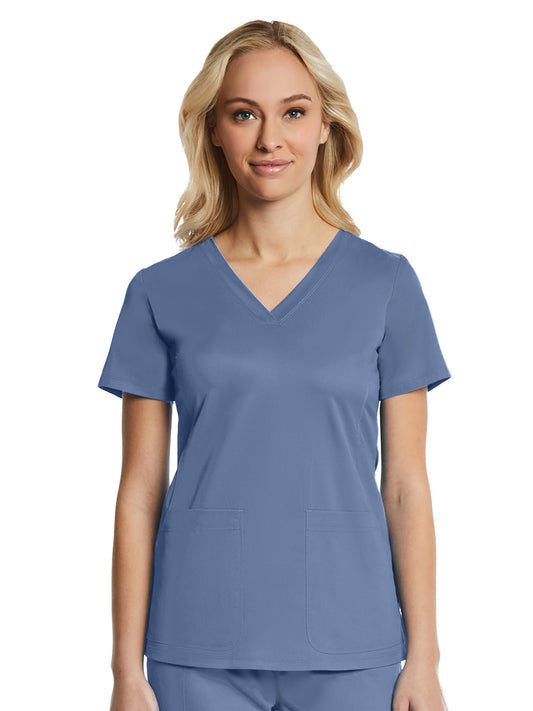 Women's Four-Pocket V-Neck Top