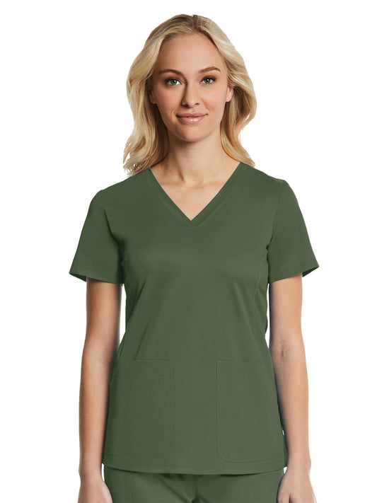 Women's Four-Pocket V-Neck Top