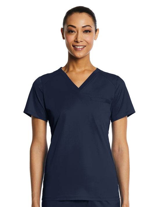 Women's One-Pocket V-Neck Top