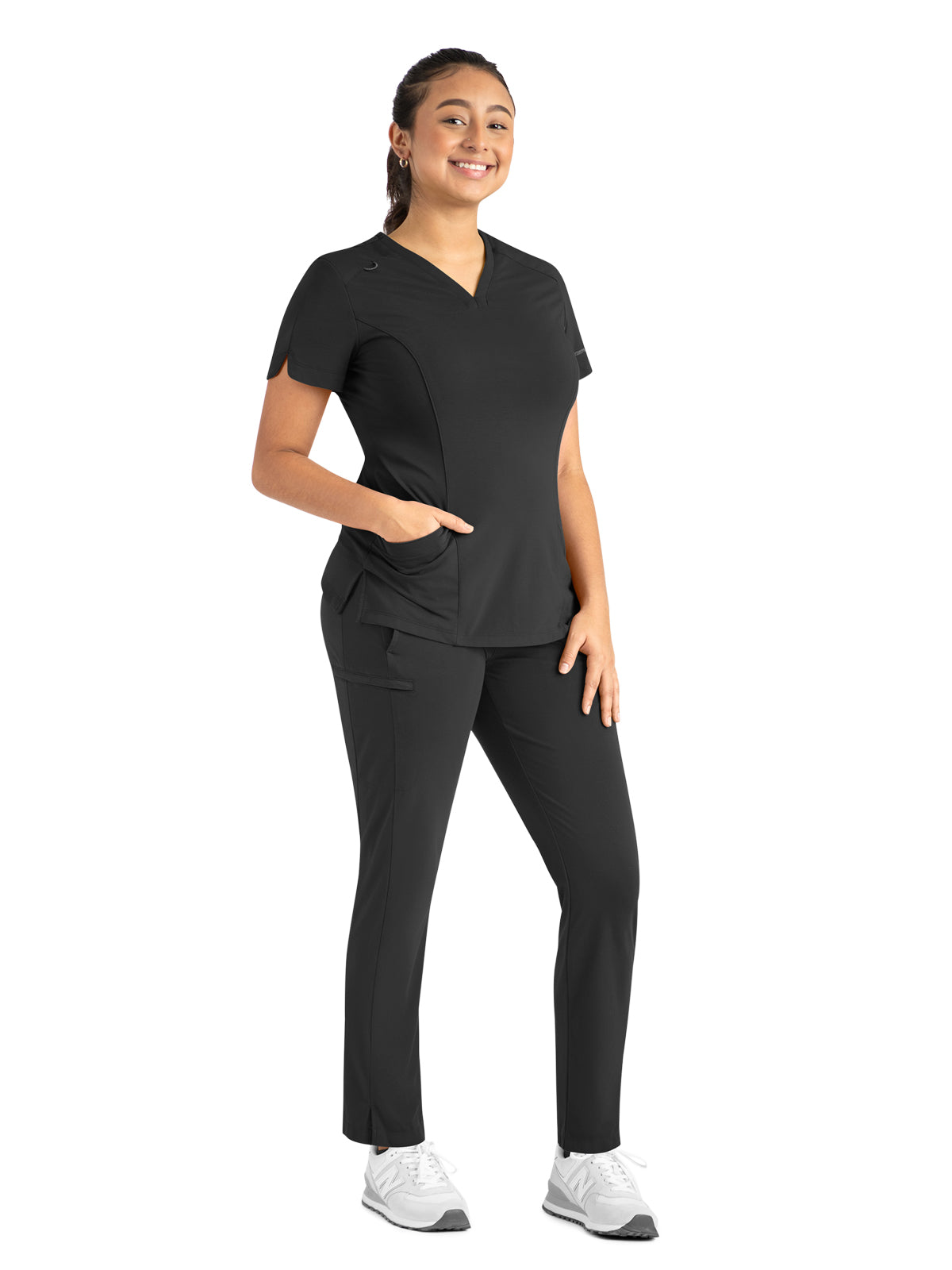 Women's Two-Pocket Tulip-Neck Top