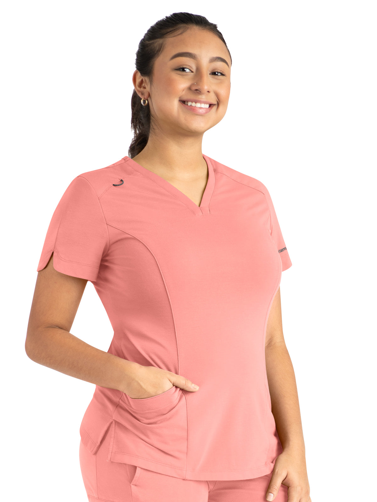 Women's Two-Pocket Tulip-Neck Top