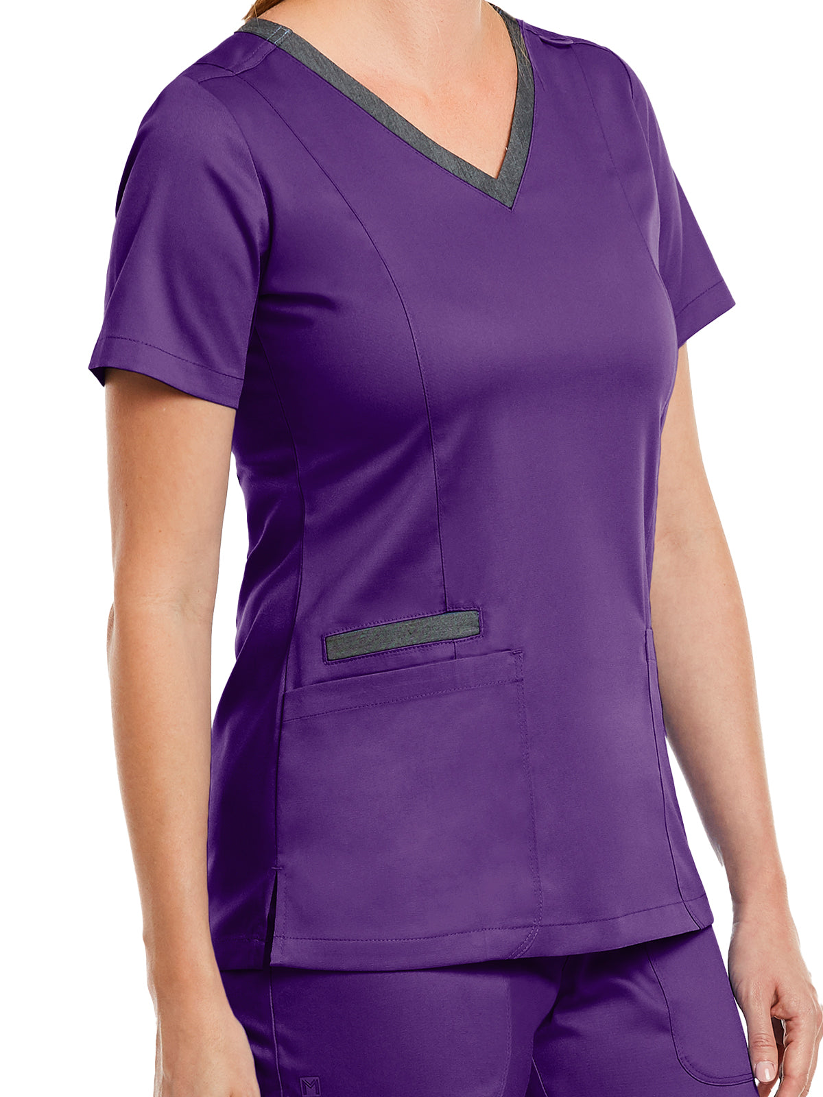 Women's Three-Pocket Heather Neck Band Top