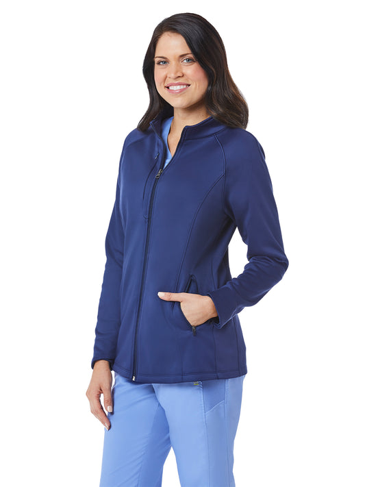 Women's Three-Pocket Bonded Fleece Scrub Jacket