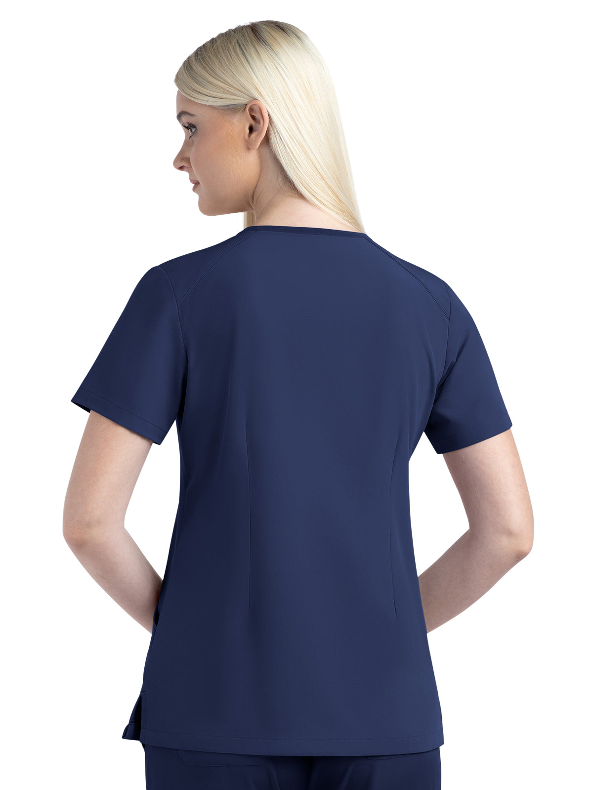 Women's Three-Pocket Contrast Stitching V-Neck Top