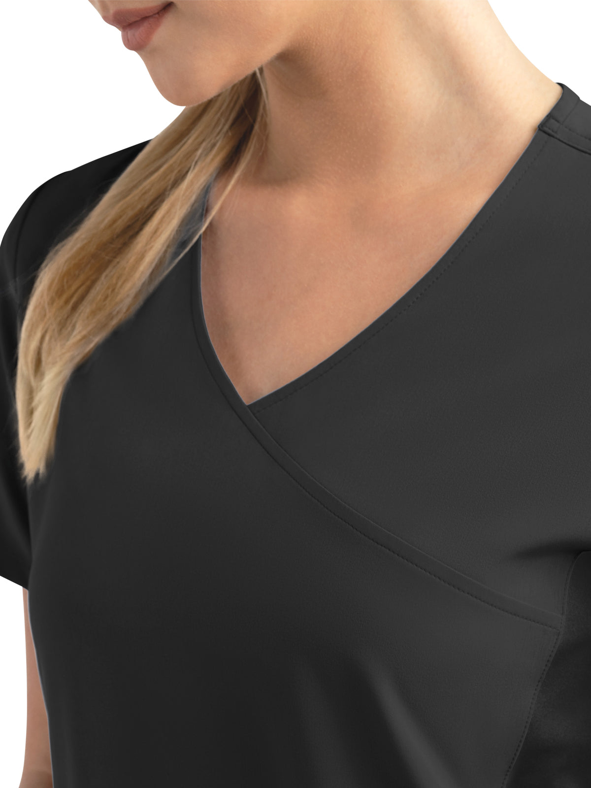 Women's Two-Pocket Mock Wrap Top