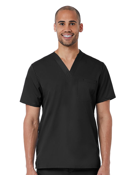 Men's One-Pocket Wrinkle-Resistant V-Neck Top