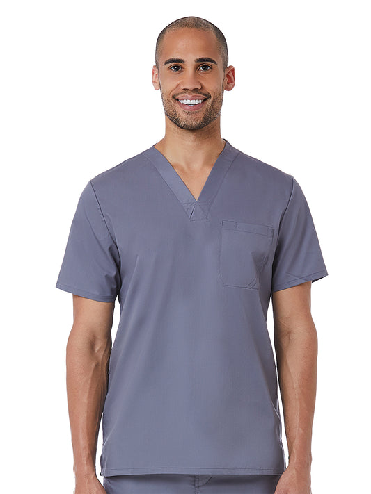 Men's One-Pocket Wrinkle-Resistant V-Neck Top