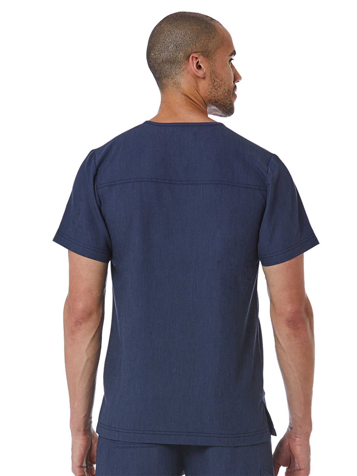 Men's One-Pocket Tuckable Contrast Piping V-Neck  Top