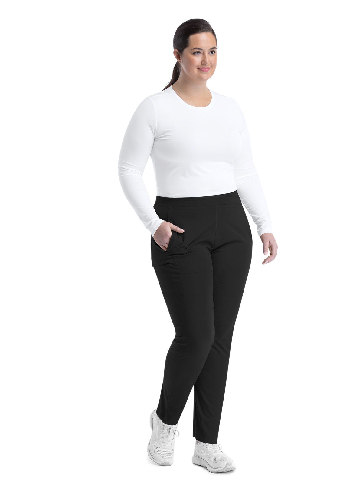 Women's Four-Pocket Wrapped Waist Tapered Pant