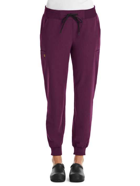 Women's Six-Pocket Mid Rise Convertible Drawcord Jogger Pant