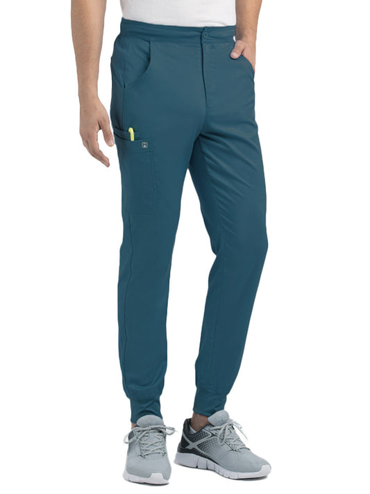 Men's Six-Pocket Half Elastic Pant