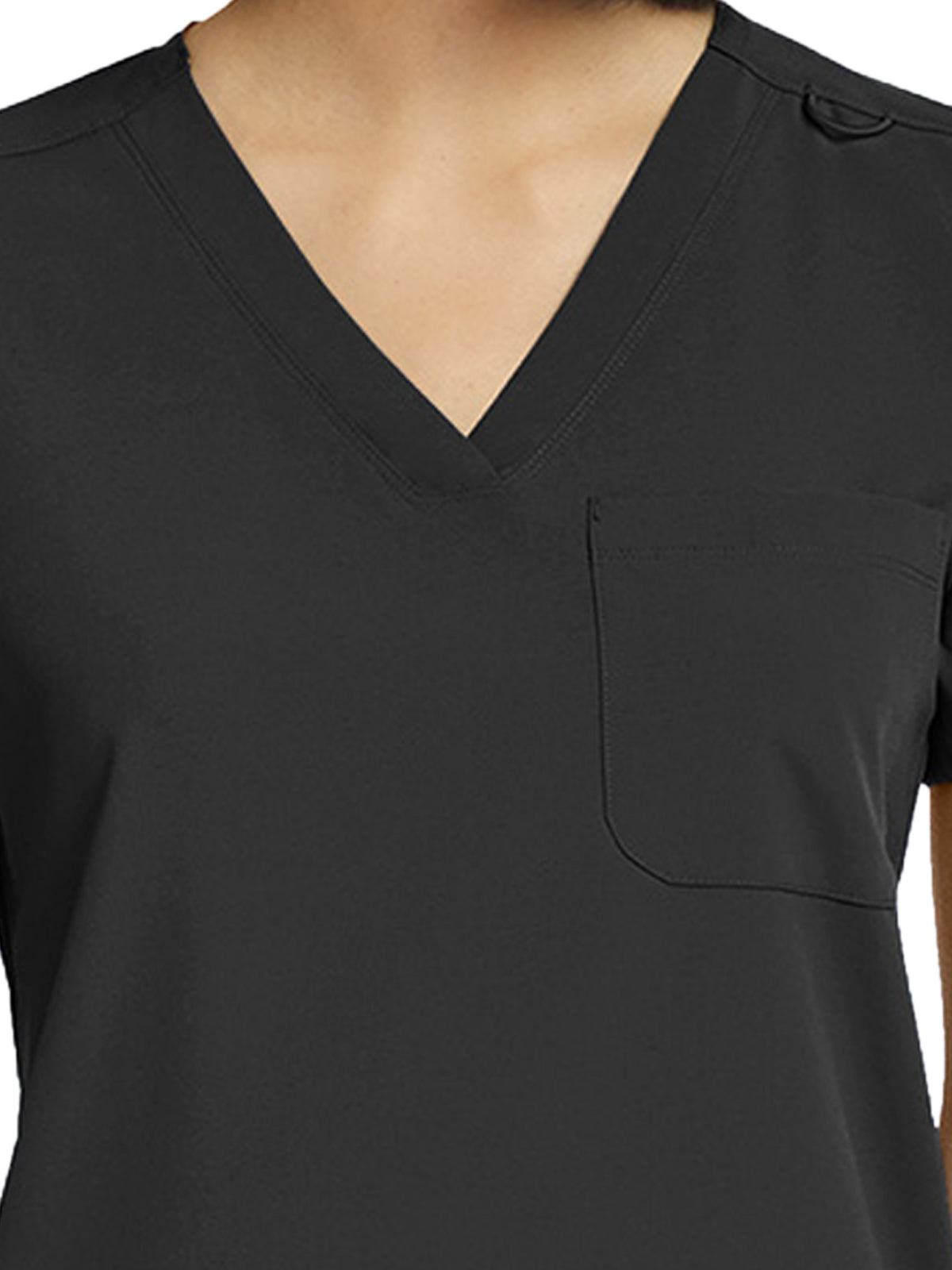 Women's Fitted One-Pocket V-Neck Scrub Top