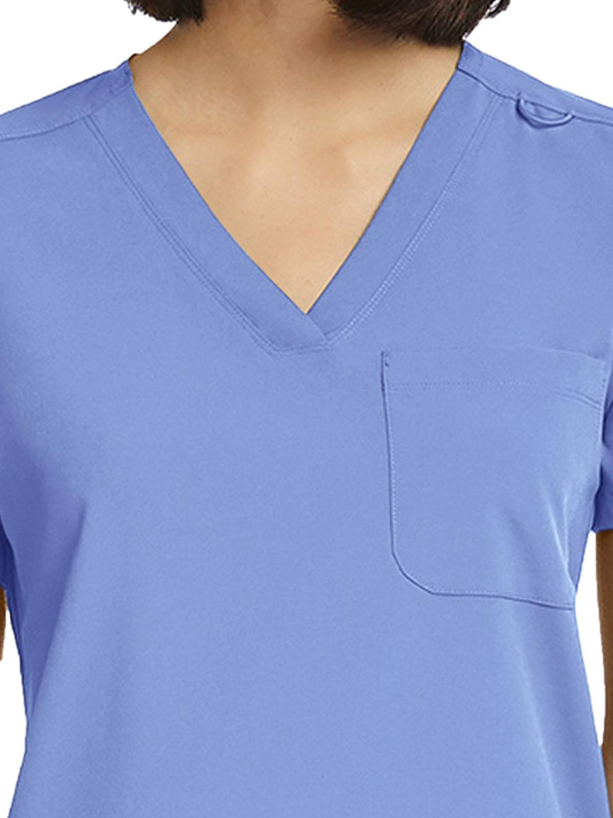 Women's Fitted One-Pocket V-Neck Scrub Top