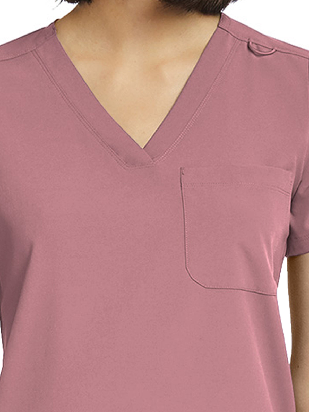 Women's Fitted One-Pocket V-Neck Scrub Top