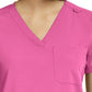 Women's Fitted One-Pocket V-Neck Scrub Top