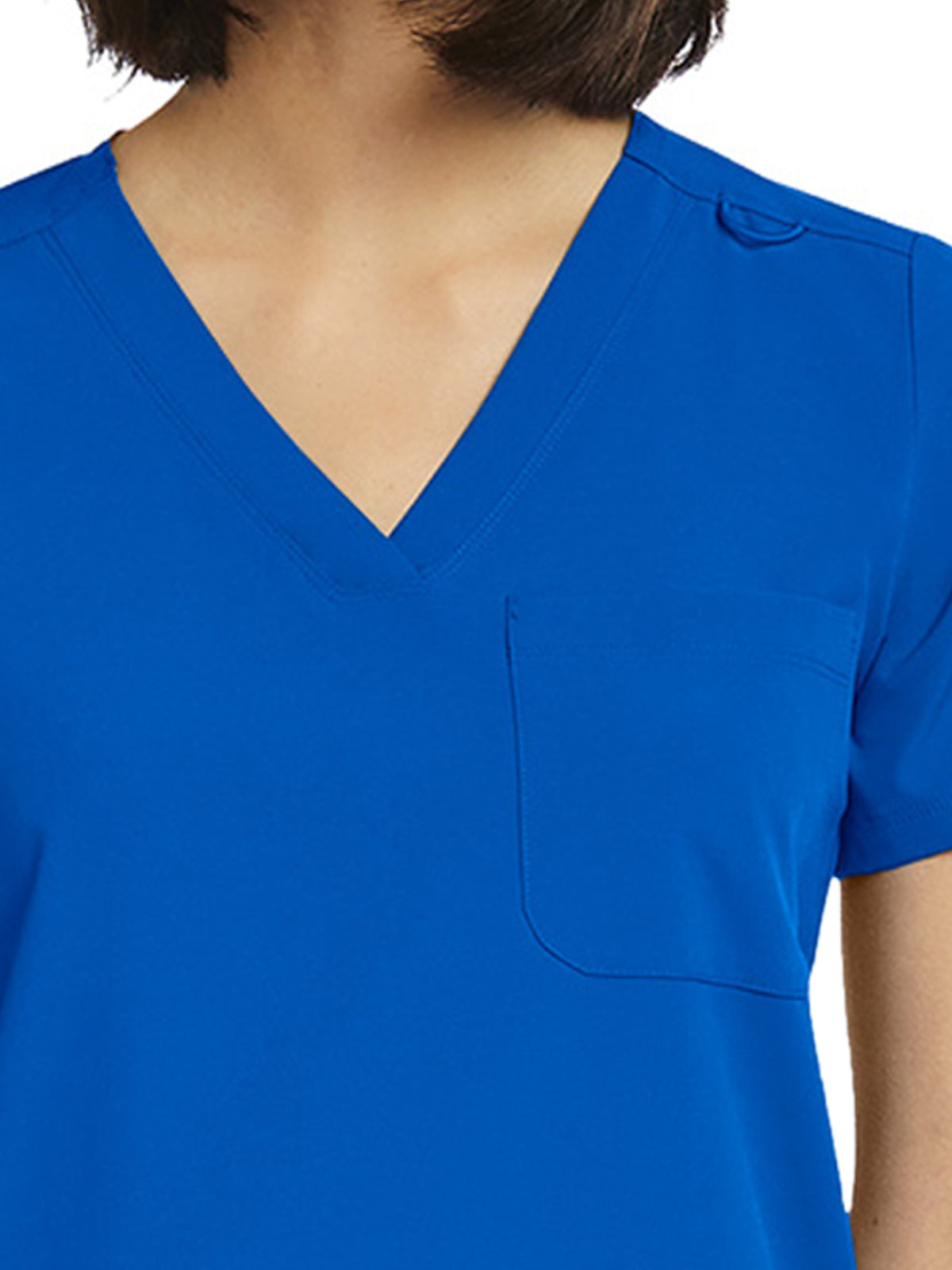 Women's Fitted One-Pocket V-Neck Scrub Top