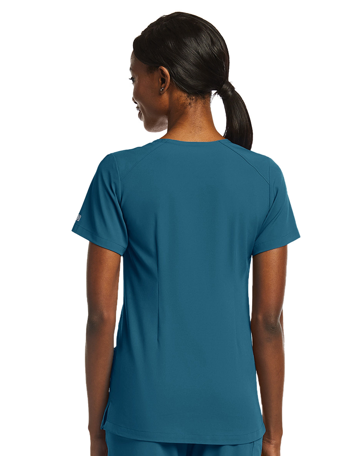 Women's Fitted Two-Pocket V-Neck Scrub Top