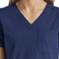 Women's Fitted Six-Pocket V-Neck Scrub Top