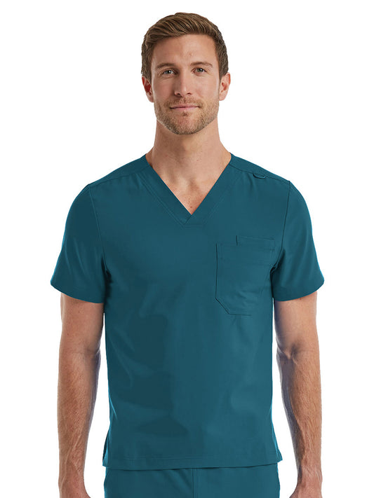 Unisex One-Pocket V-Neck Scrub Top