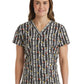 Women's Two-Pocket V-Neck Print Scrub Top