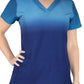 Women's Two-Pocket V-Neck Print Scrub Top