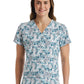 Women's Two-Pocket V-Neck Print Scrub Top