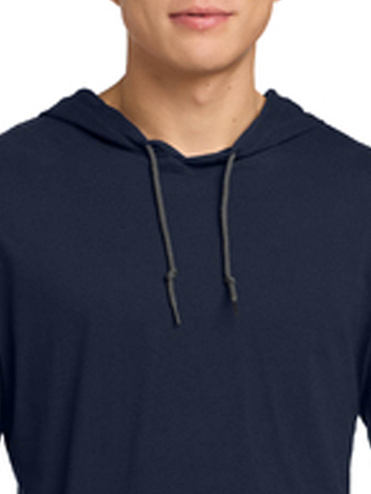 Men's Pocketless Long Sleeve Hooded T-Shirt