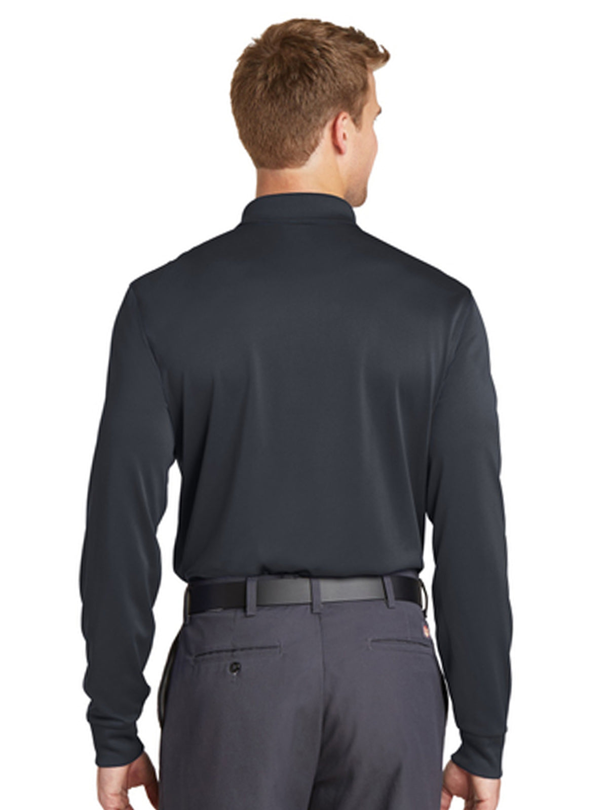 Men's Pocketless Long Sleeve Polo