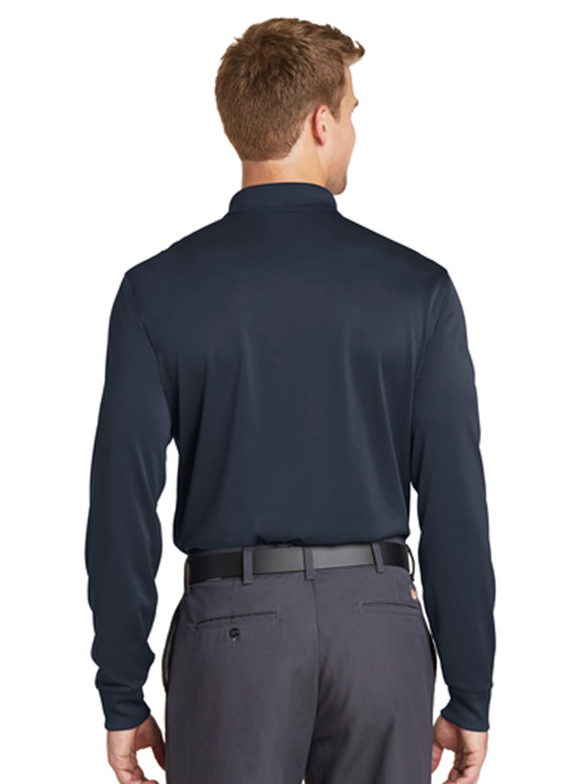 Men's Pocketless Long Sleeve Polo