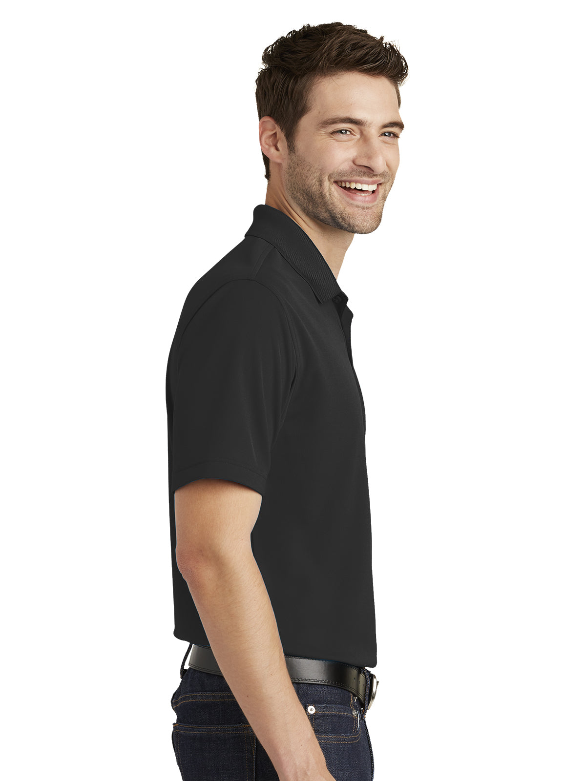 Men's Pocketless Micro-Mesh Polo