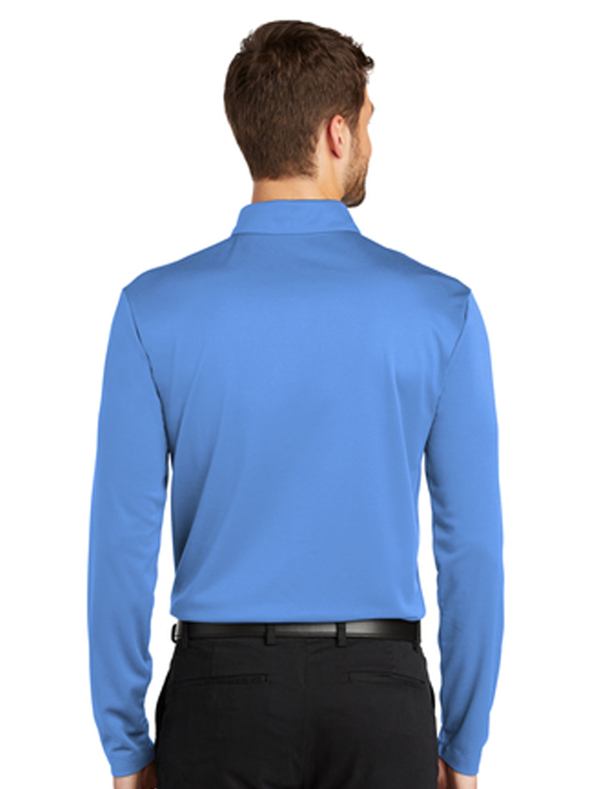 Men's Pocketless Performance Long Sleeve Polo