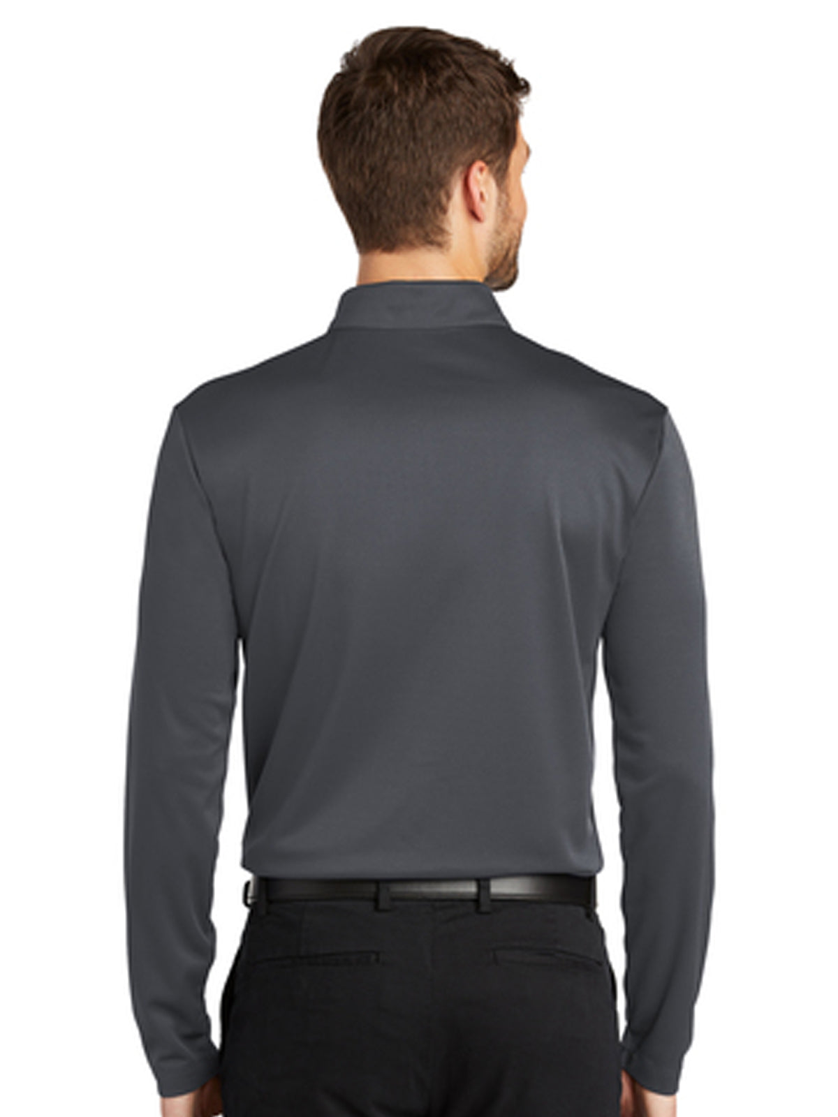 Men's Pocketless Performance Long Sleeve Polo