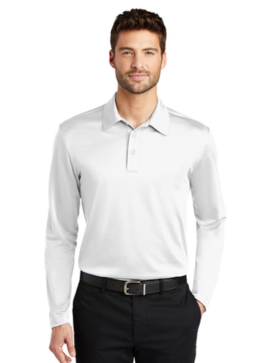 Men's Pocketless Performance Long Sleeve Polo