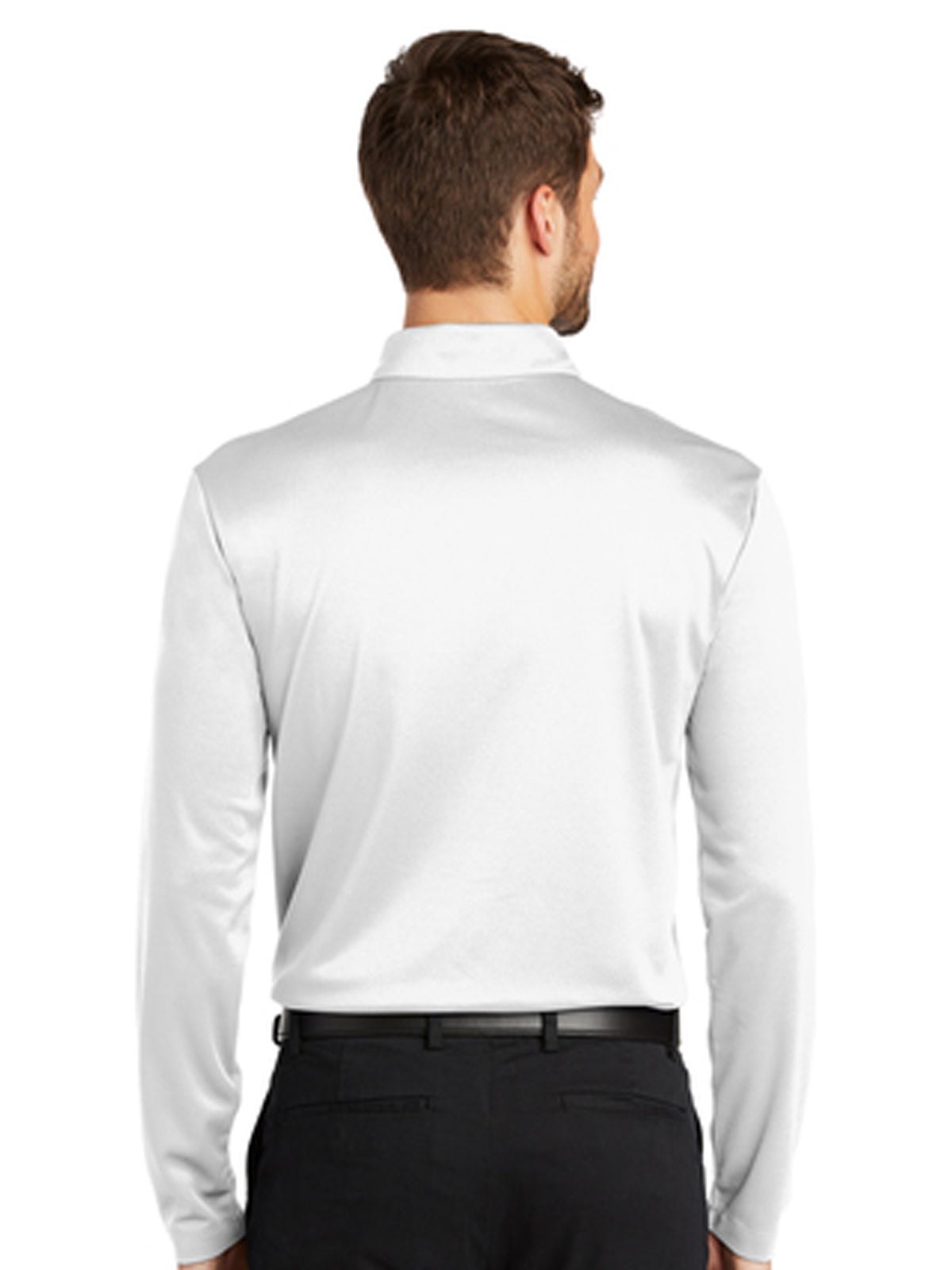 Men's Pocketless Performance Long Sleeve Polo