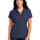 Women's Pinpoint Mesh Zip Polo Shirt