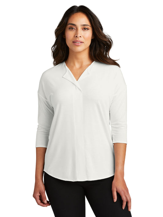 Women's 3/4 Sleeve Split Neck Top