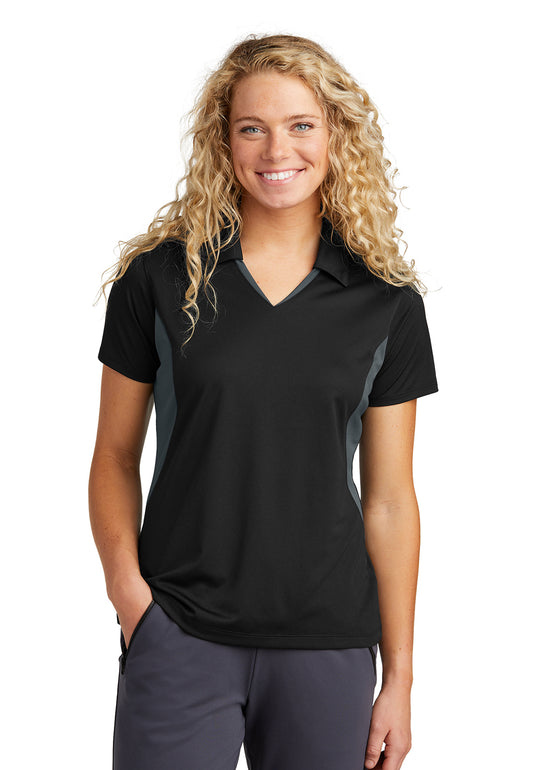 Women's Pocketless Side Blocked Polo Shirt