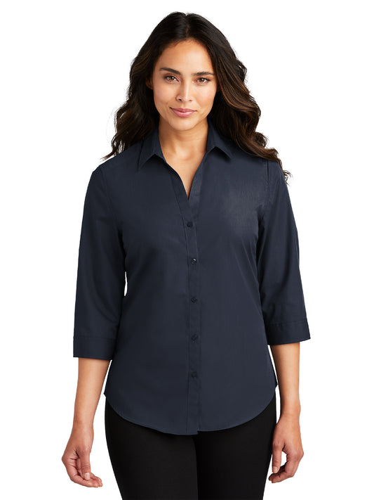 Women's 3/4 Sleeve Button Up Shirt