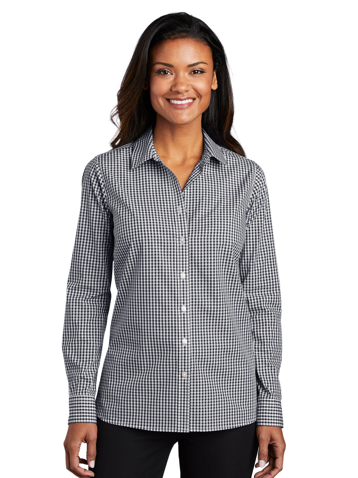 Women's Broadcloth Gingham Easy Care Shirt