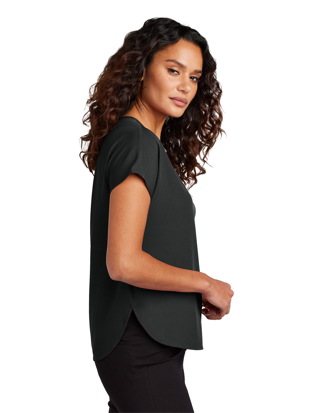 Women's Pocketless Stretch Crepe Crew Top