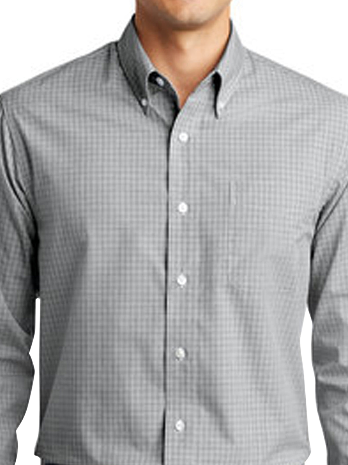 Men's Plaid Pattern Easy Care Shirt